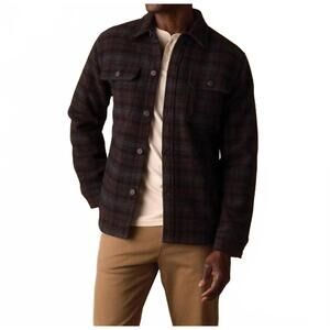 NEW THE NORMAL BRAND brightside workwear jacket in brown plaid
